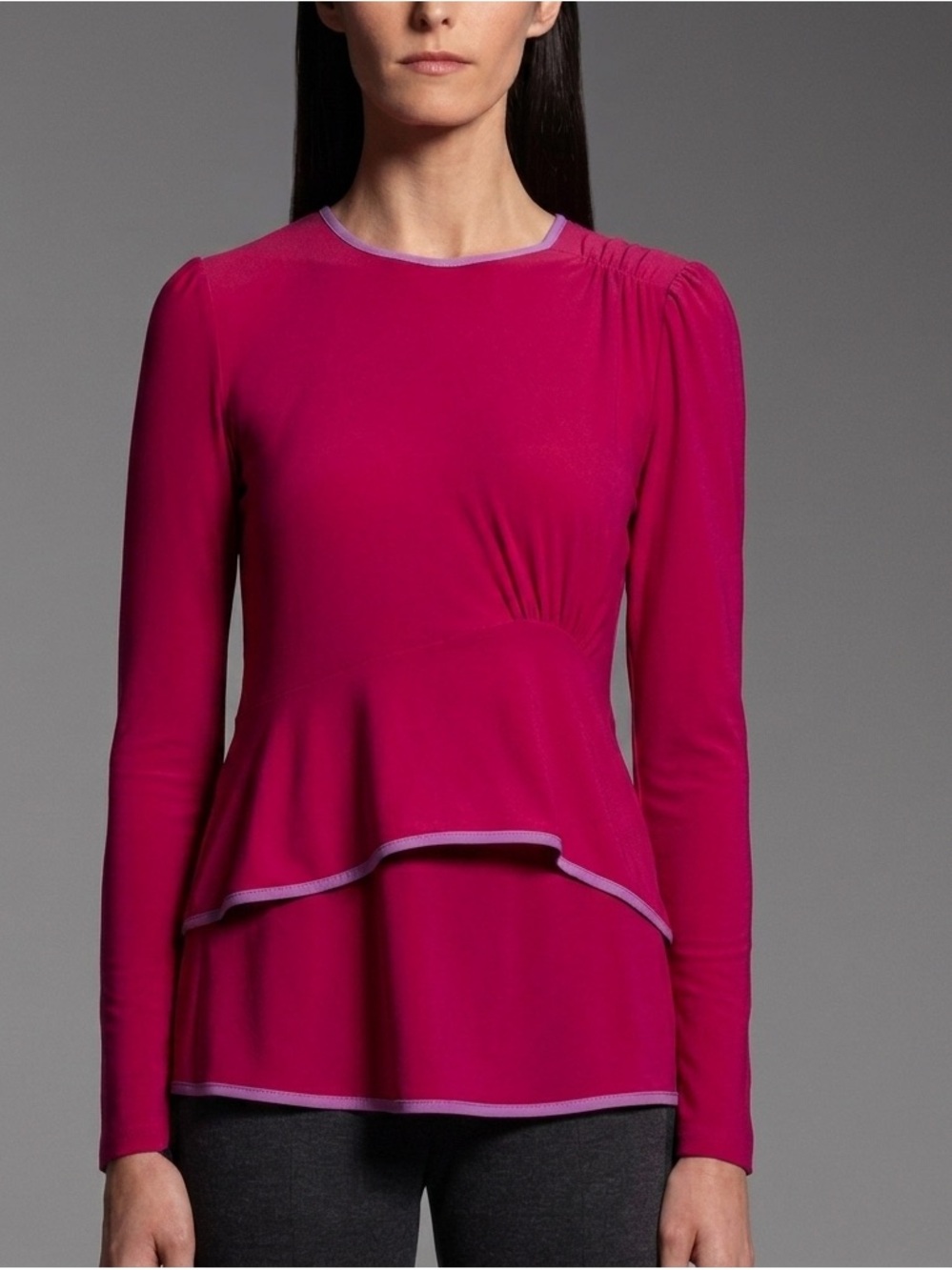 Narciso Rodriguez Asymmetrical Peplum Top XL